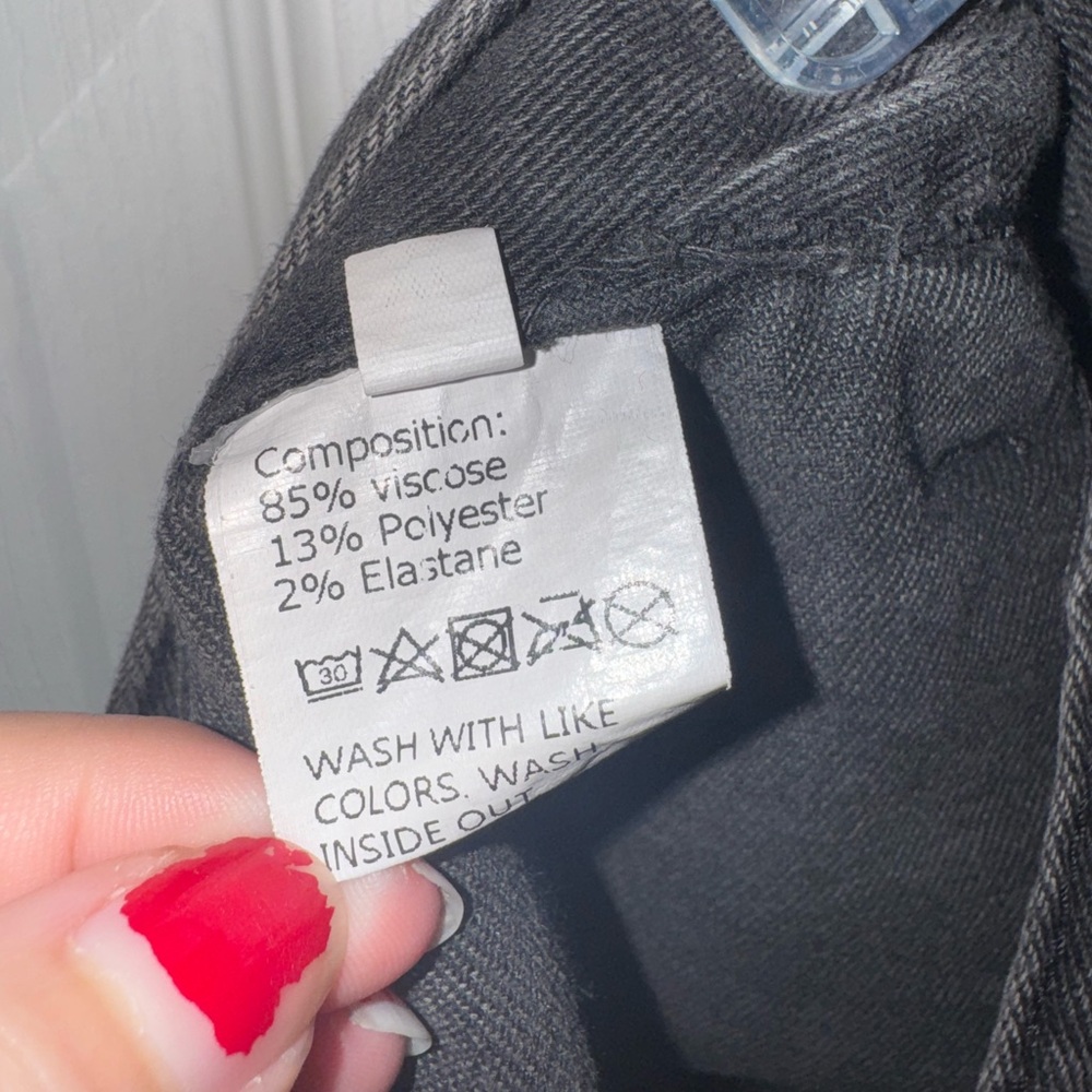 Shein Black Single Button Split Hem Stretch Denim… - image 5